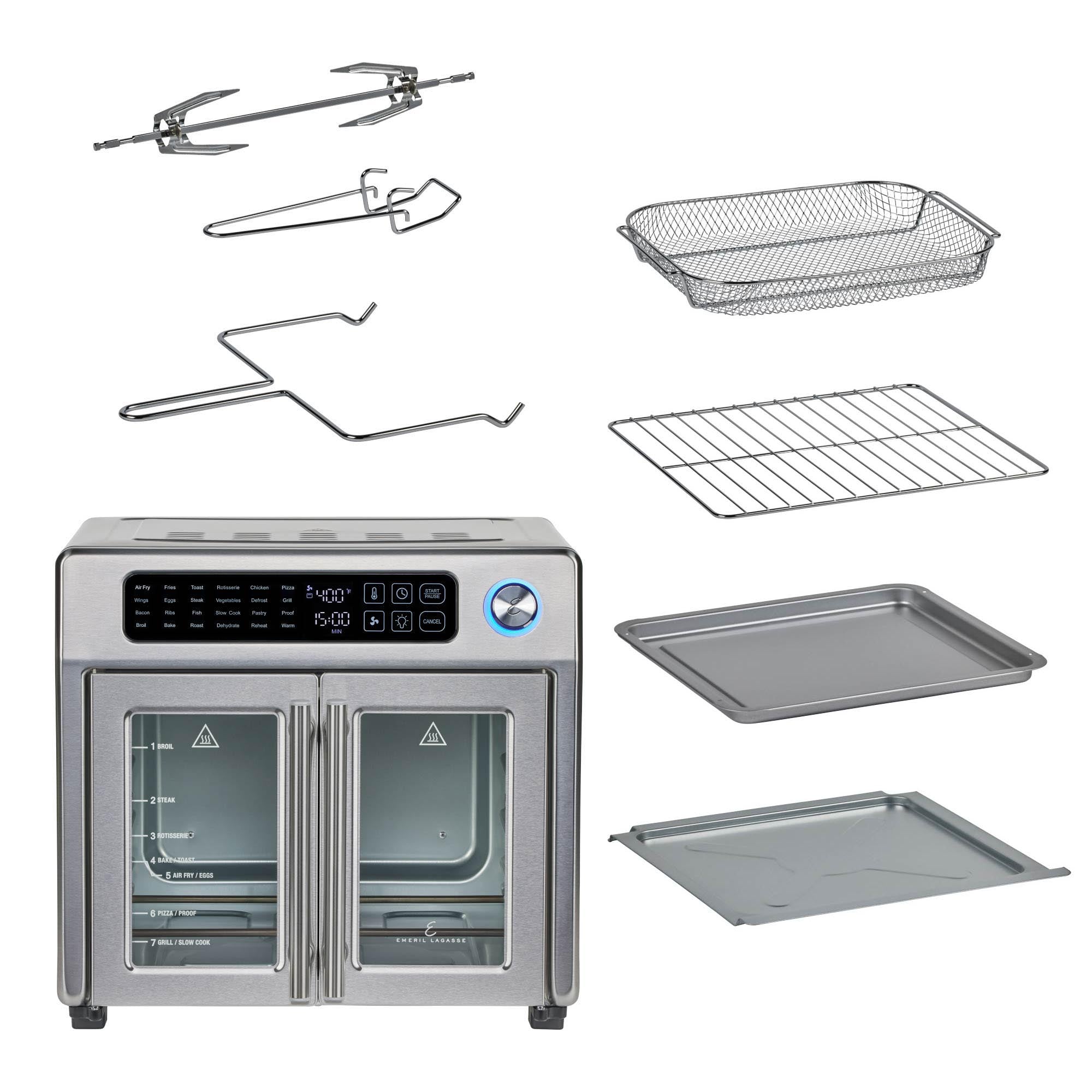 EMERIL LAGASSE EXTRA LARGE FRENCH DOOR AIRFRYER 360™ TOASTER OVEN COMBO, 26 QT