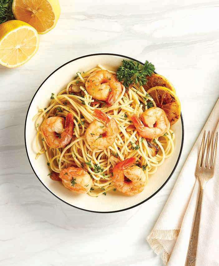 Shrimp Scampi over Pasta