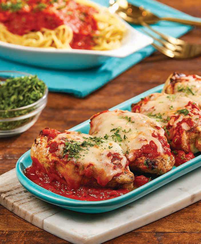 Chicken Parmesan & Cheesy Garlic Bread