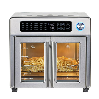 EMERIL LAGASSE EXTRA LARGE FRENCH DOOR AIRFRYER 360™ TOASTER OVEN COMBO, 26 QT