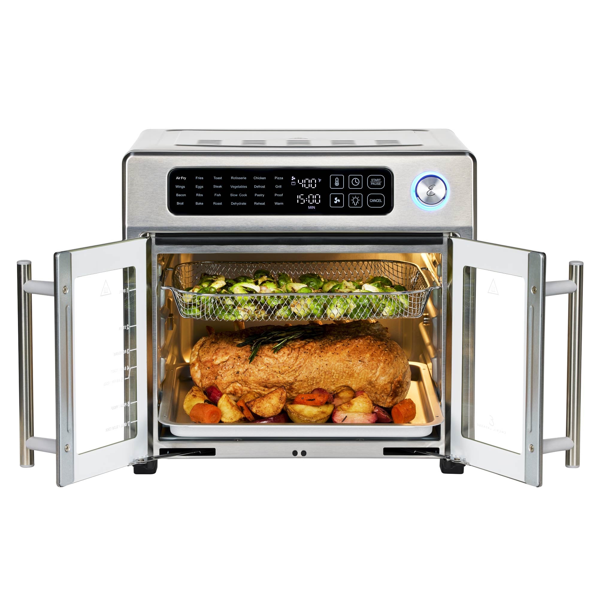 EMERIL LAGASSE EXTRA LARGE FRENCH DOOR AIRFRYER 360™ TOASTER OVEN COMBO, 26 QT