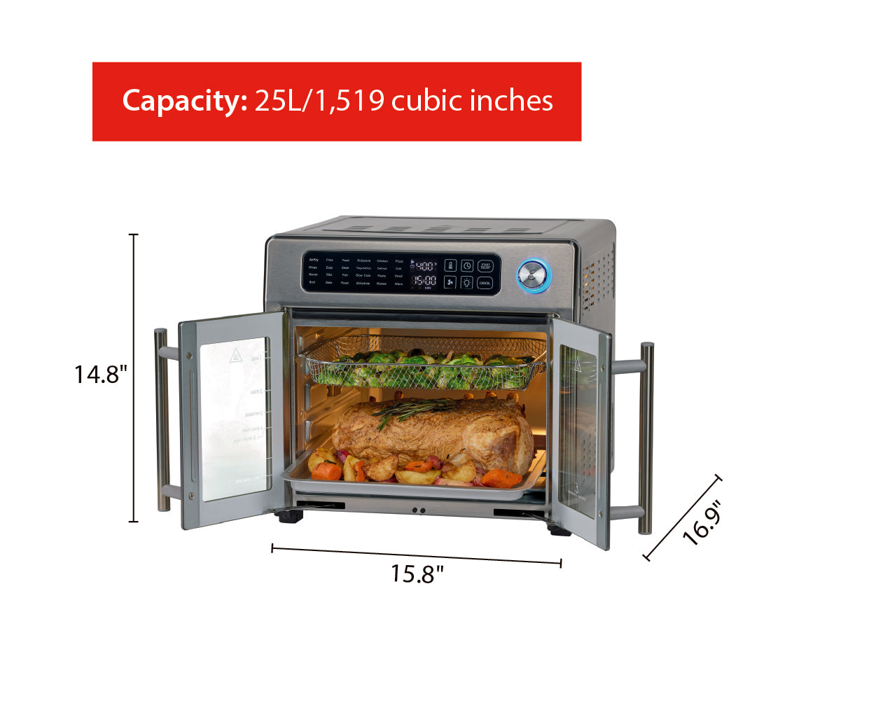 エリーAAA EMERIL LAGASSE DUAL-ZONE 360 AIRFRYER OVEN™ COMBO WITH FRENCH DOOR